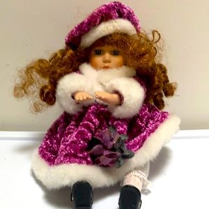 Red Head music Box doll